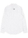 Dobby Spot Slim Fit Long Sleeve Shirt White - TOMMY HILFIGER - BALAAN 3