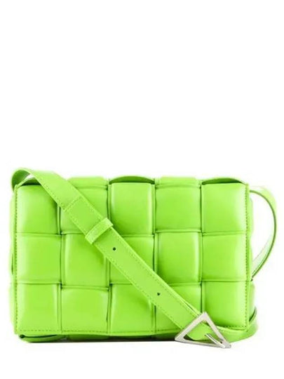 Silver Padded Cassette Cross Bag Acid Green - BOTTEGA VENETA - BALAAN 2