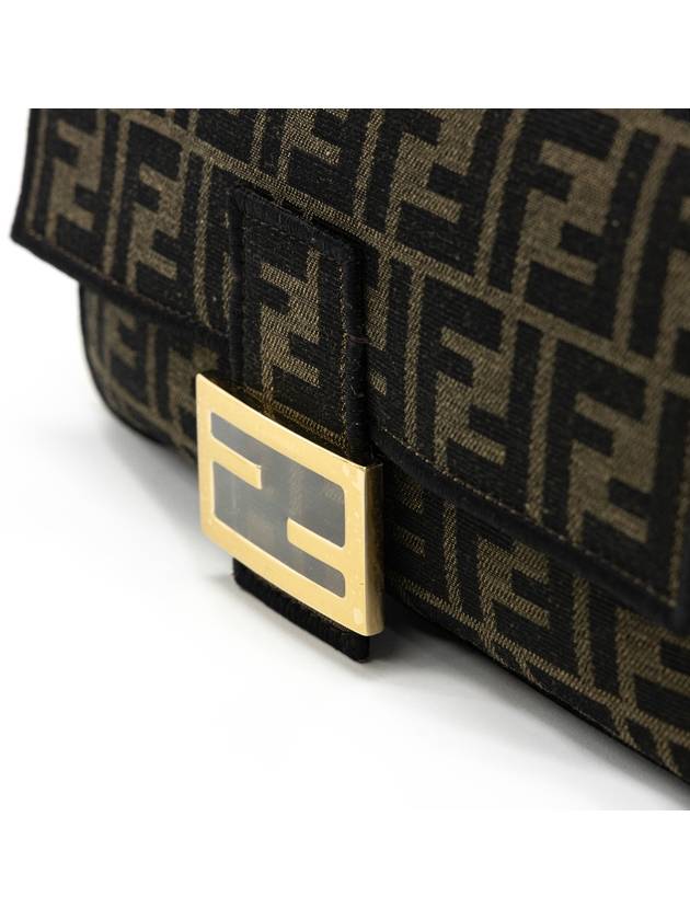 Baguette FF Jacquard Shoulder Bag Brown - FENDI - BALAAN 5