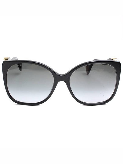 Black Wavy Temple Sunglasses - GUCCI - BALAAN 2