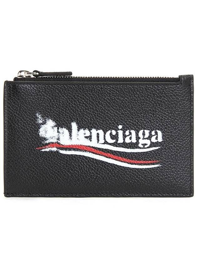 Wave Logo Card Wallet Black - BALENCIAGA - BALAAN 1