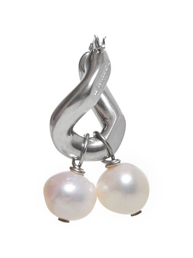 Pearl Drop Earrings Silver - JIL SANDER - BALAAN 4