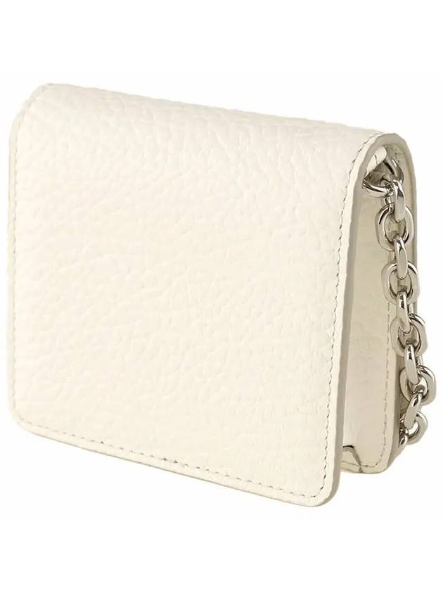 Embroidery Logo Chain Cald Wallet White - MAISON MARGIELA - BALAAN 4