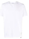 Men's Center Back Striped Short Sleeve T-Shirt White - THOM BROWNE - BALAAN 2