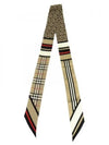 Montage Print Silk Skinny Scarf Archive Beige - BURBERRY - BALAAN 2