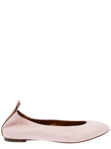 Pink Ballet Flats In Leather Woman - LANVIN - BALAAN 1