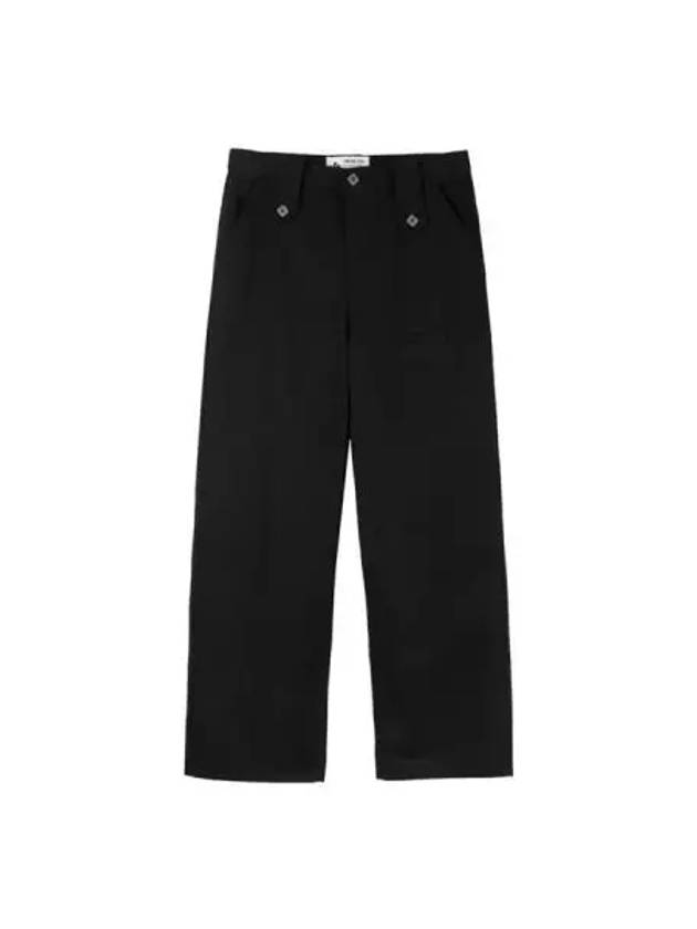 Button Cotton Pants Black - HERETIC - BALAAN 1