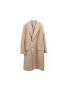 Super Fine Wool Twill Melton Chesterfield Coat A23AC01AM BEIGE CHAMBRAY - AURALEE - BALAAN 1