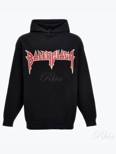 Logo Hoodie Black - BALENCIAGA - BALAAN 2