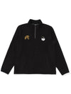 Wiz Collection Wizard Fleece Half Zip T Shirt BLACK MAN - MALBON GOLF - BALAAN 1