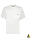 Nylon Pocket Cotton Short Sleeve T-Shirt White - PRADA - BALAAN 2