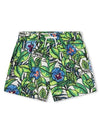 Kids Floral Motif Swim Pants Green - KENZO - BALAAN 1