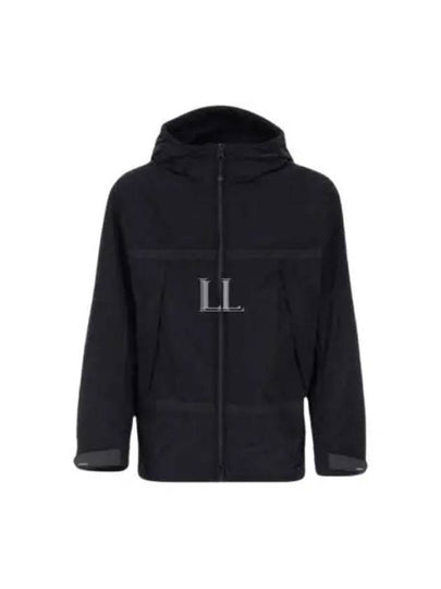 Men's Logo Applique Lightweight Zip-Up Hoodie Navy - BURBERRY - BALAAN 2