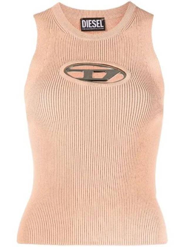 M Onerva Logo Plaque Cut Out Sleeveless Pink - DIESEL - BALAAN 1