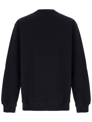 'Le Slogan Classique' Black Crewneck Sweatshirt With Contrasting Print In Cotton Man - DROLE DE MONSIEUR - BALAAN 1