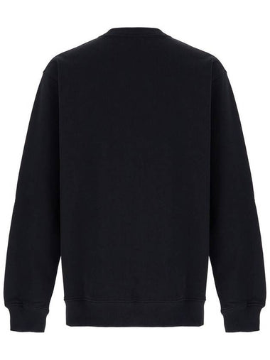 'Le Slogan Classique' Black Crewneck Sweatshirt With Contrasting Print In Cotton Man - DROLE DE MONSIEUR - BALAAN 1