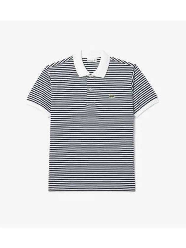 Men s Classic Fit Striped Polo Black - LACOSTE - BALAAN 1