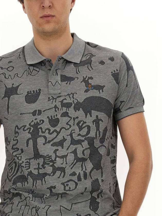 graphic print polo shirt 2H01000IJ006I - VIVIENNE WESTWOOD - BALAAN 8