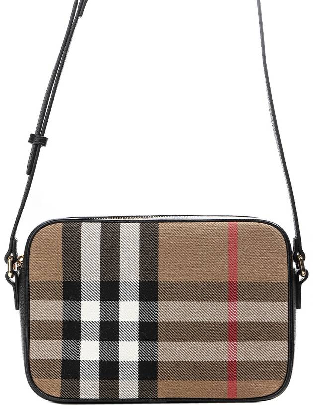 Checked Leather Camera Cross Bag Brown - BURBERRY - BALAAN 2