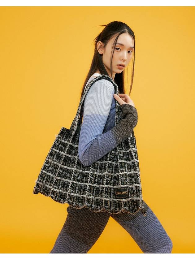 Tweed Shopper Bag Lime - PLEATSMAMA - BALAAN 2