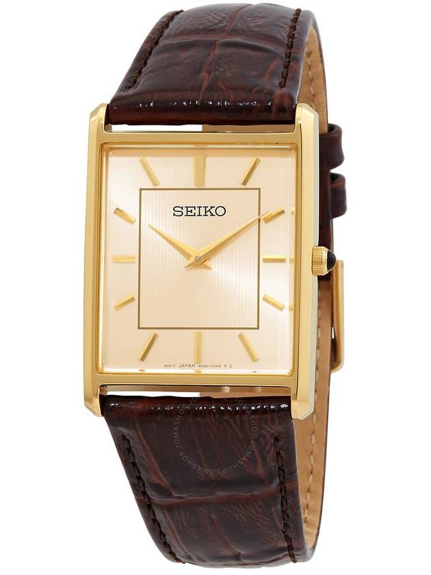 Seiko Essentials Quartz Light Champagne Dial Men's Watch SWR064 - SEIKO - BALAAN 1