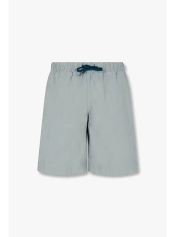 PS logo patch drawstring shorts gray - PAUL SMITH - BALAAN 1