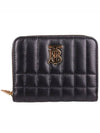 Lola Zipper Quilted Leather Half Wallet Black - BURBERRY - BALAAN 3