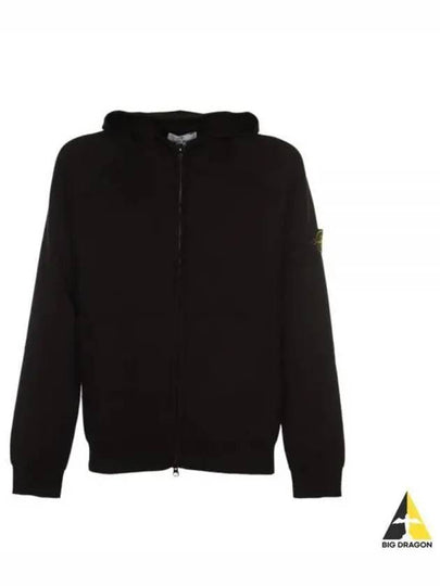 Wappen Patch Cotton Hooded Jacket Black - STONE ISLAND - BALAAN 2