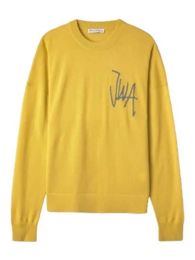 Chest logo knit yellow - JW ANDERSON - BALAAN 1