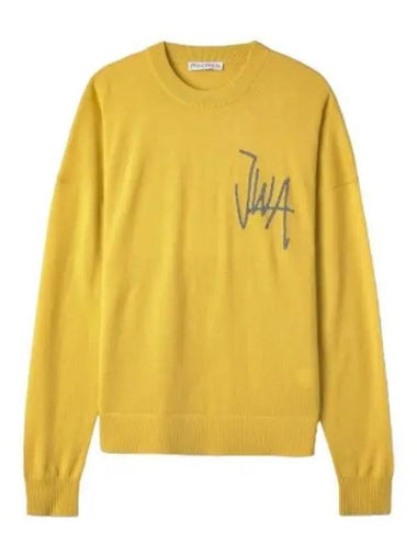 Chest logo knit yellow - JW ANDERSON - BALAAN 1