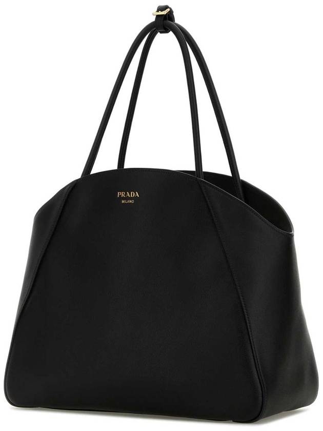 Large Leather Tote Bag Black - PRADA - BALAAN 3