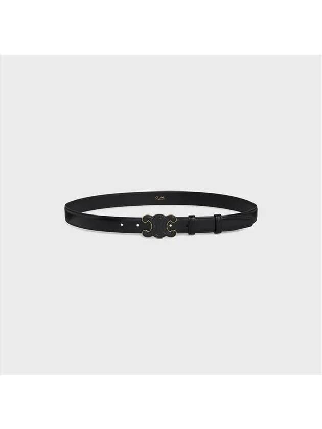 Medium Cuir Triomphe Taullon Leather Belt Black - CELINE - BALAAN 4