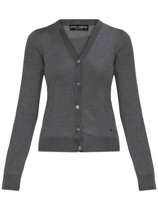 Dolce & Gabbana Silk Cardigan, Women's, Grey - DOLCE&GABBANA - BALAAN 1