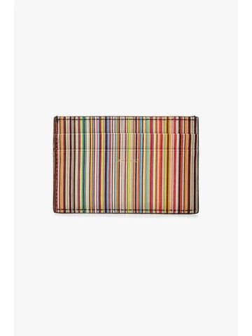 Half Stripe Card Case Black - PAUL SMITH - BALAAN 1