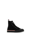 RWB Stripe Canvas Tartan Sole Collegiate High Top Sneakers Black - THOM BROWNE - BALAAN 3