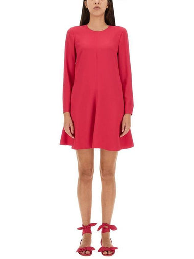 Red Valentino Crepe Envers Satin Dress - RED VALENTINO - BALAAN 1