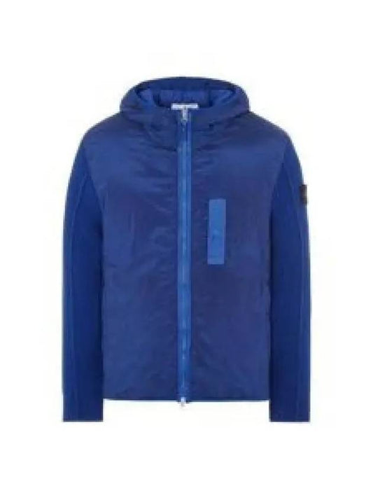 PrimaLoft-TC Knit Nylon Zip Up Hoodie Blue - STONE ISLAND - BALAAN 2