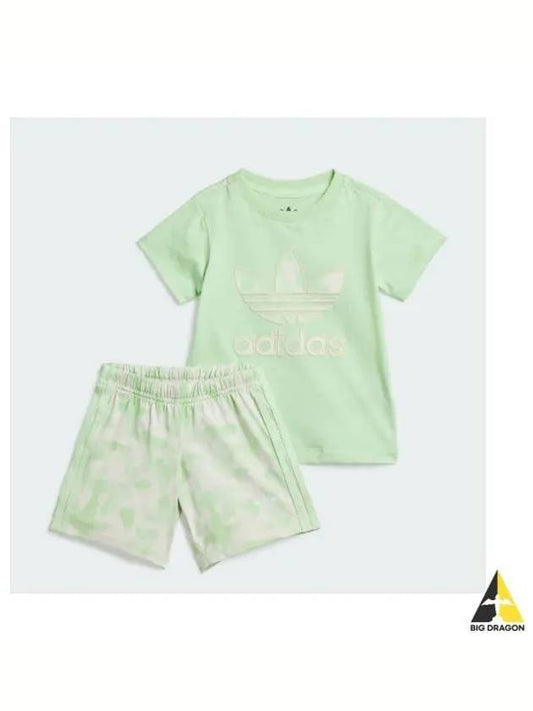 adidas KIDS Summer All Over Print Shorts Tee Shirt IT7302 - ADIDAS - BALAAN 1