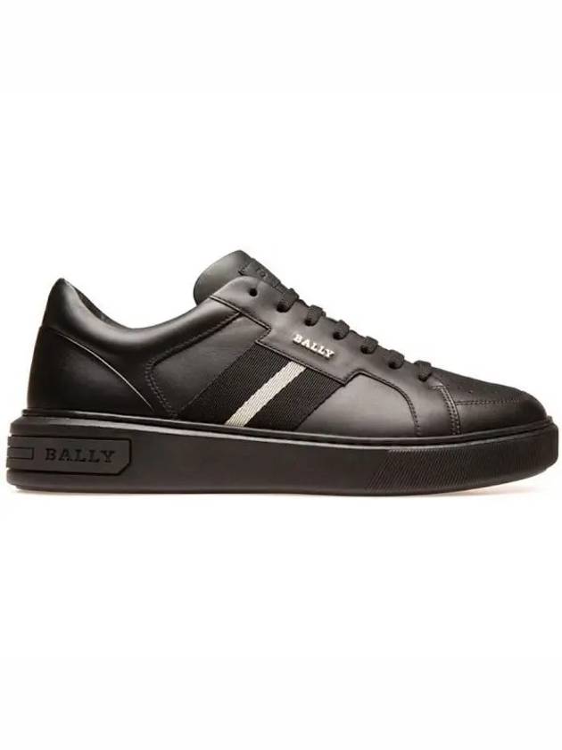 Moony Leather Low Top Sneakers Black - BALLY - BALAAN 2