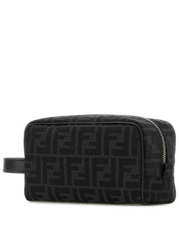 FF jacquard small clutch bag black - FENDI - BALAAN 3