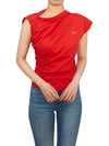 Women's Hebo Short Sleeve T-Shirt Red - VIVIENNE WESTWOOD - BALAAN 7