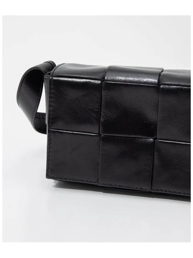 Cassette Small Leather Cross Bag Black - BOTTEGA VENETA - BALAAN 5