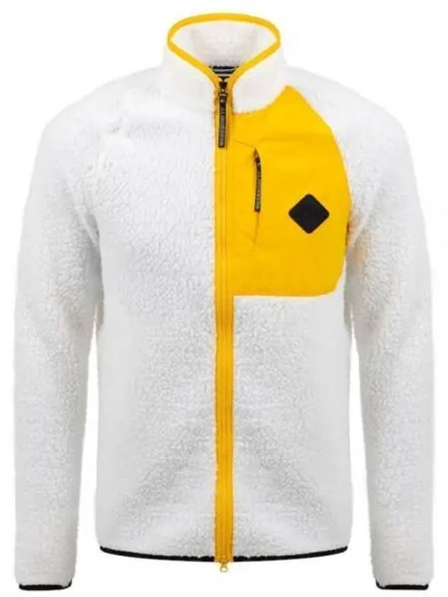 Men's Zeke Pile Mid Layer Zip-up Jacket Cloud White - J.LINDEBERG - BALAAN 1