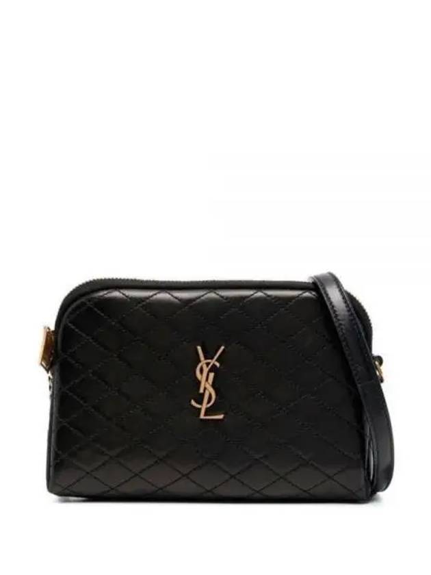 Gaby Quilted Lambskin Chain Cross Bag Black - SAINT LAURENT - BALAAN 2