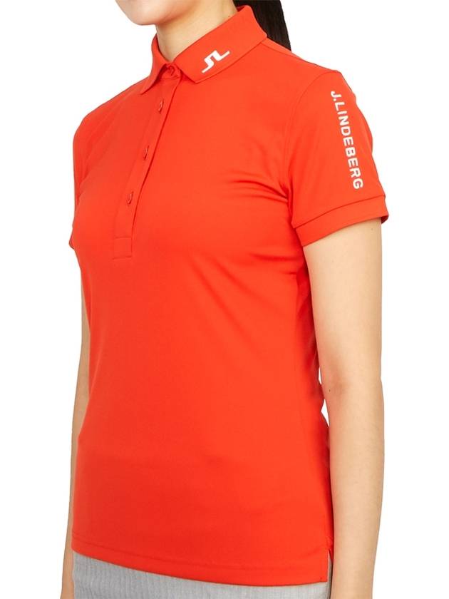 Tour Tech Short Sleeve Polo Shirt Red - J.LINDEBERG - BALAAN 3