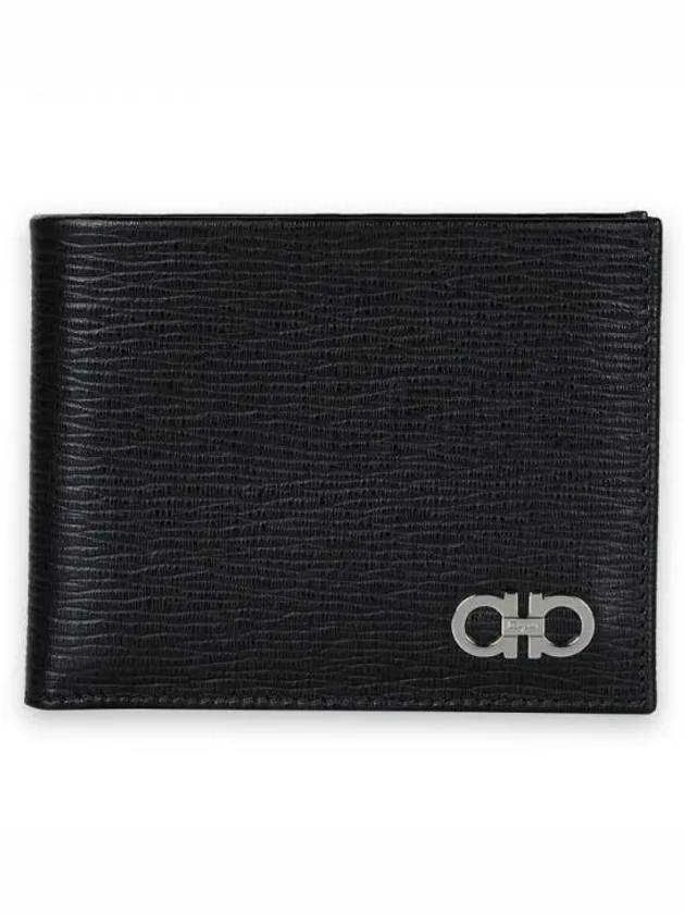 Gancini Half Wallet Black - SALVATORE FERRAGAMO - BALAAN 2