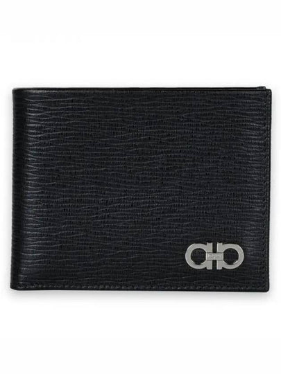 Gancini Half Wallet Black - SALVATORE FERRAGAMO - BALAAN 2