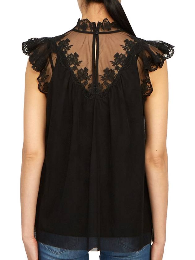 Azura Thule Women's Short Sleeve Blouse WM177Y BLACK - ALLSAINTS - BALAAN 4