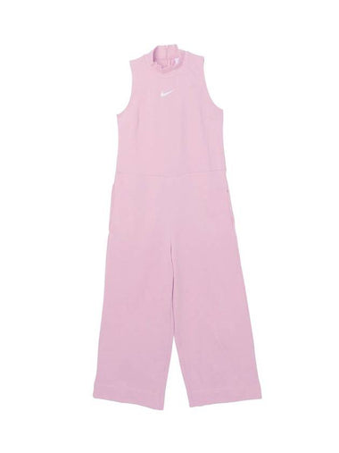 Sportswear Women's High Neck Swoosh Jumpsuit Pink - NIKE - BALAAN 1