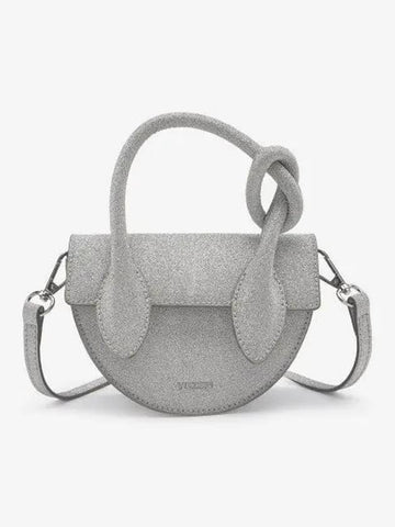 Mini Pretzel Cross Bag Silver YUZCHBMPRZ46 - YUZEFI - BALAAN 1